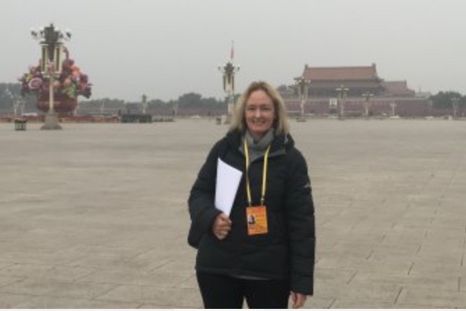 Kirsty Needham in Tiananmen Square